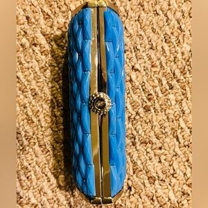 Blue Textured Clutch